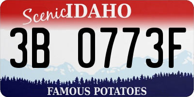 ID license plate 3B0773F