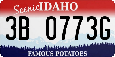 ID license plate 3B0773G