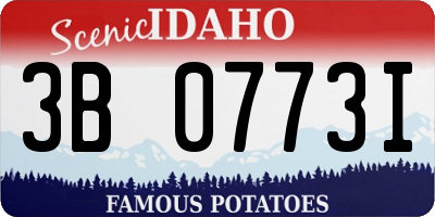 ID license plate 3B0773I