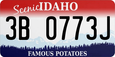 ID license plate 3B0773J