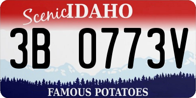 ID license plate 3B0773V
