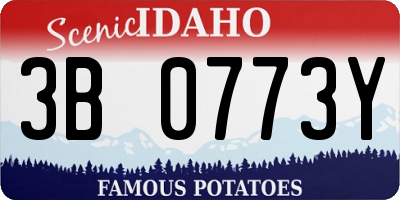 ID license plate 3B0773Y
