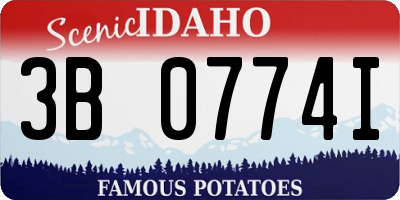 ID license plate 3B0774I