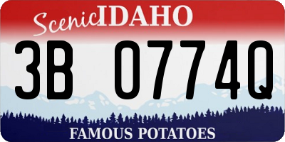 ID license plate 3B0774Q