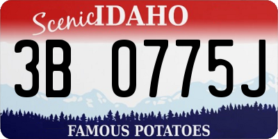 ID license plate 3B0775J