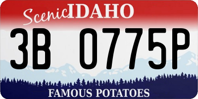 ID license plate 3B0775P