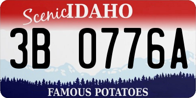 ID license plate 3B0776A
