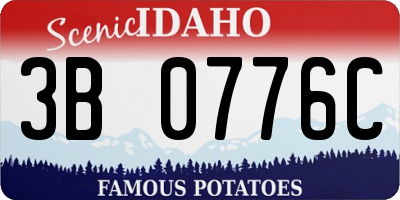 ID license plate 3B0776C