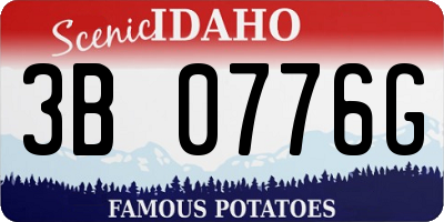 ID license plate 3B0776G