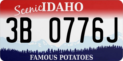 ID license plate 3B0776J