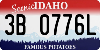ID license plate 3B0776L
