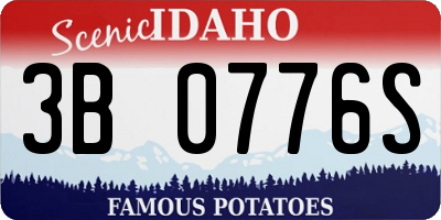 ID license plate 3B0776S