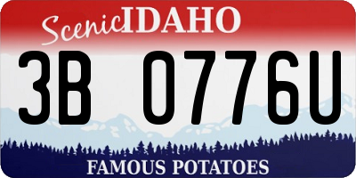 ID license plate 3B0776U