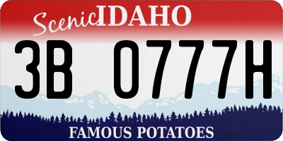 ID license plate 3B0777H