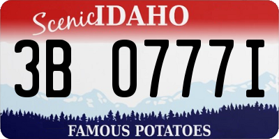 ID license plate 3B0777I