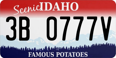 ID license plate 3B0777V