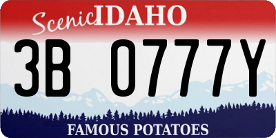 ID license plate 3B0777Y