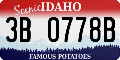 ID license plate 3B0778B