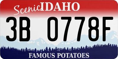 ID license plate 3B0778F