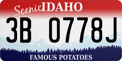 ID license plate 3B0778J