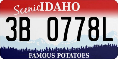 ID license plate 3B0778L