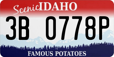 ID license plate 3B0778P