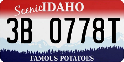 ID license plate 3B0778T