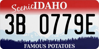 ID license plate 3B0779E