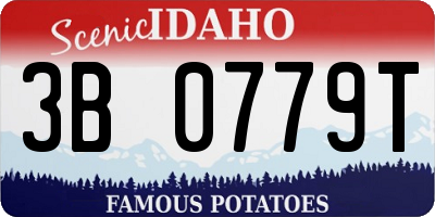 ID license plate 3B0779T