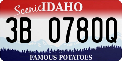 ID license plate 3B0780Q
