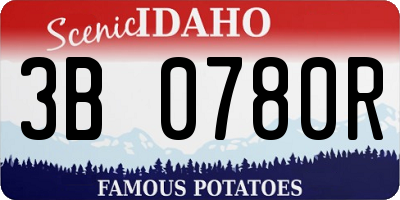 ID license plate 3B0780R