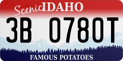 ID license plate 3B0780T