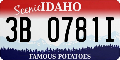 ID license plate 3B0781I