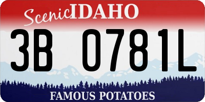 ID license plate 3B0781L
