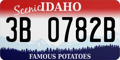 ID license plate 3B0782B