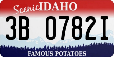 ID license plate 3B0782I