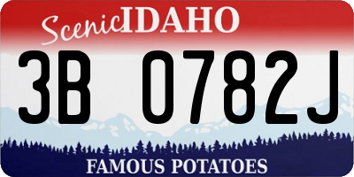 ID license plate 3B0782J