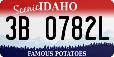 ID license plate 3B0782L