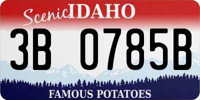 ID license plate 3B0785B