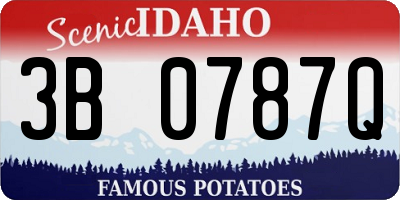 ID license plate 3B0787Q