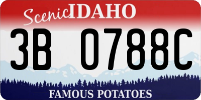 ID license plate 3B0788C