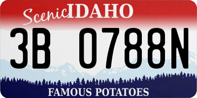 ID license plate 3B0788N