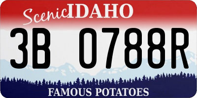 ID license plate 3B0788R