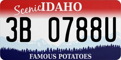 ID license plate 3B0788U