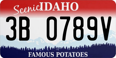 ID license plate 3B0789V