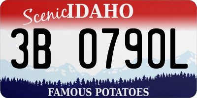 ID license plate 3B0790L