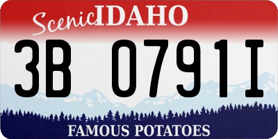 ID license plate 3B0791I