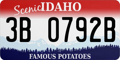 ID license plate 3B0792B