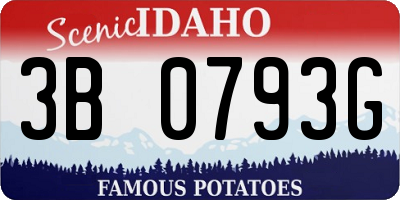 ID license plate 3B0793G