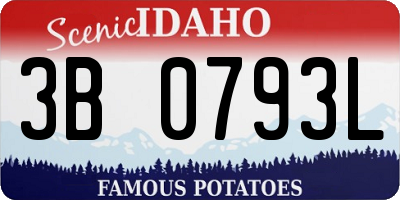 ID license plate 3B0793L